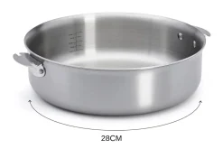 Sauteuse droite De Buyer Alchimy Loqy amovible en inox 18/10 multicouches