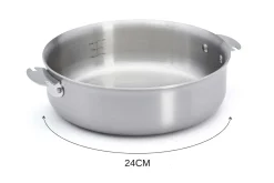Sauteuse droite De Buyer Alchimy Loqy amovible en inox 18/10 multicouches