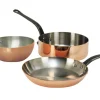 Sauteuse droite en cuivre De Buyer Inocuivre poignée en fonte d'acier