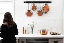 Sauteuse droite en cuivre De Buyer Inocuivre poignée en fonte d'acier