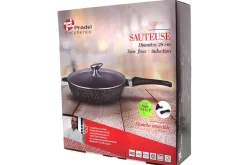 Sauteuse en fonte Pradel Excellence Premium 28cm façon pierre tous feux/ induction