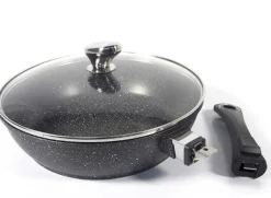 Sauteuse en fonte Pradel Excellence Premium 28cm façon pierre tous feux/ induction
