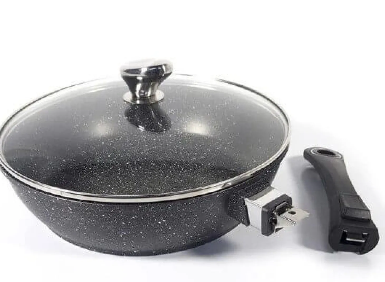 Sauteuse en fonte Pradel Excellence Premium 28cm façon pierre tous feux/ induction