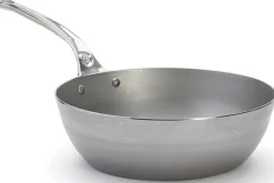 Sauteuse paysanne De Buyer Mineral B Pro 28cm en acier et poignée en fonte d'inox