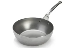 Sauteuse paysanne De Buyer Mineral B Pro 24cm en acier et poignée en fonte d'inox