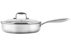 Sauteuse Pradel Excellence Lumia en inox avec couvercle en verre