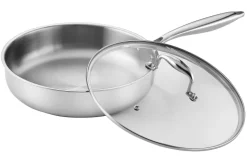 Sauteuse Pradel Excellence Lumia en inox avec couvercle en verre