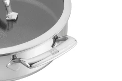 Sauteuse provençale Zwilling Peak Ceraforce® HyCoat en inox et revêtement céramique avec couvercle en verre 26cm