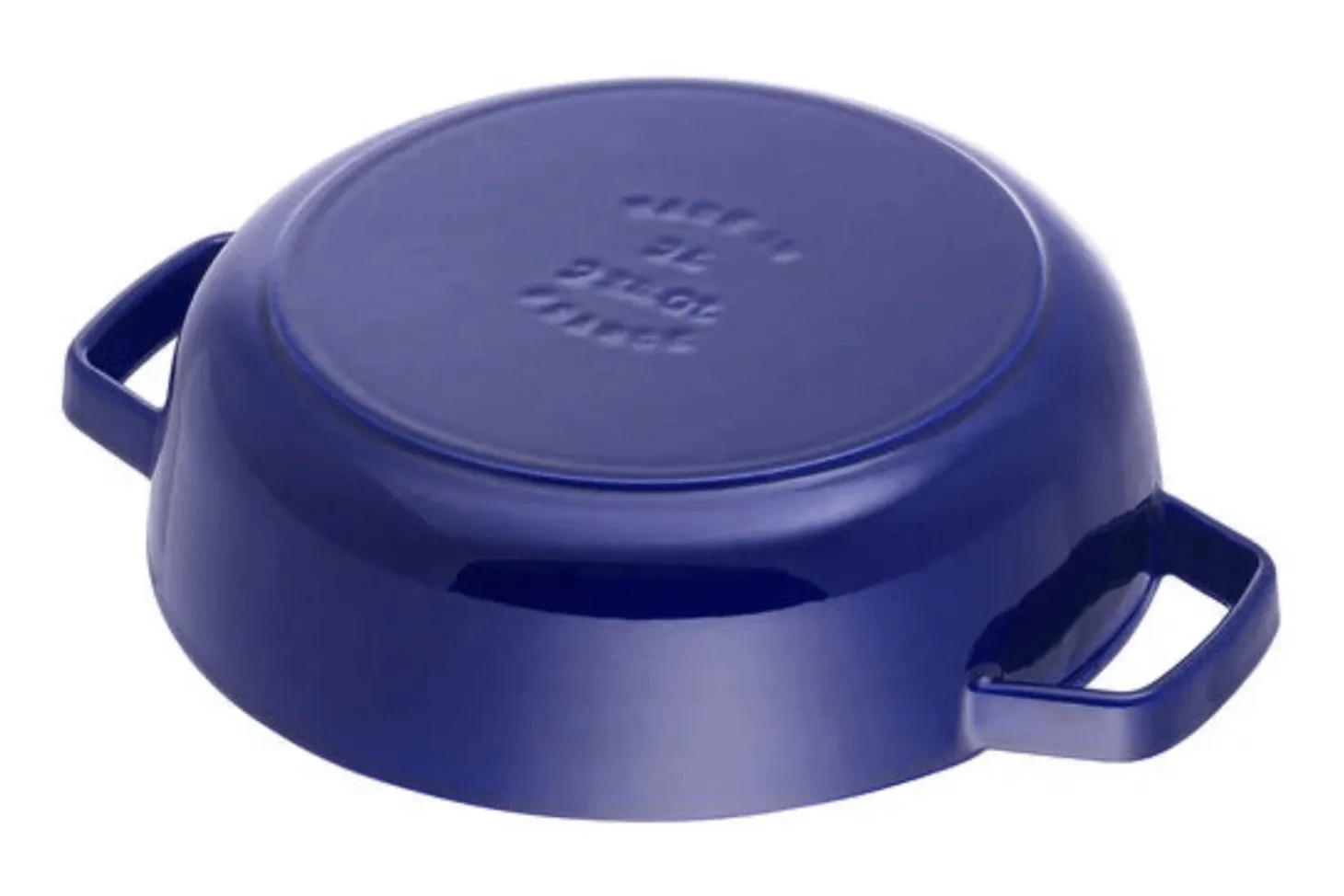 Sauteuse Staub Chistera en fonte émaillée bleu intense