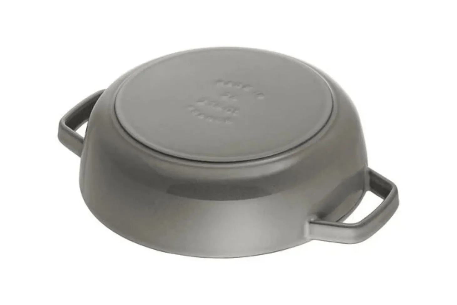 Sauteuse Staub Chistera en fonte émaillée gris graphite