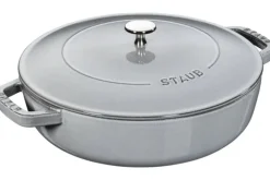 Sauteuse Staub Chistera en fonte émaillée gris graphite
