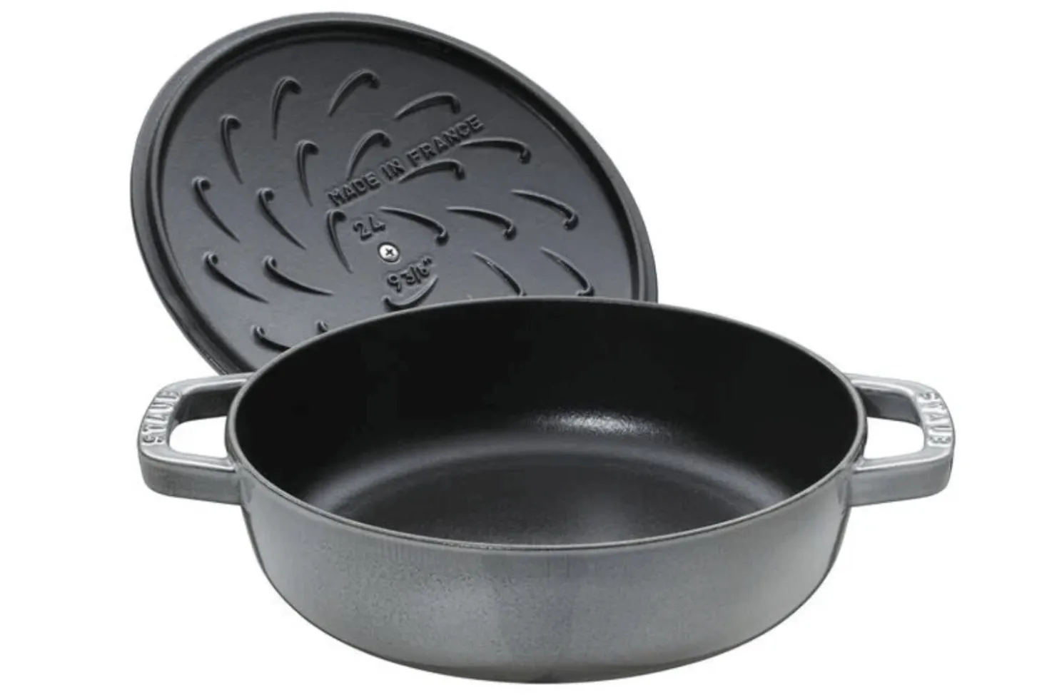 Sauteuse Staub Chistera en fonte émaillée gris graphite