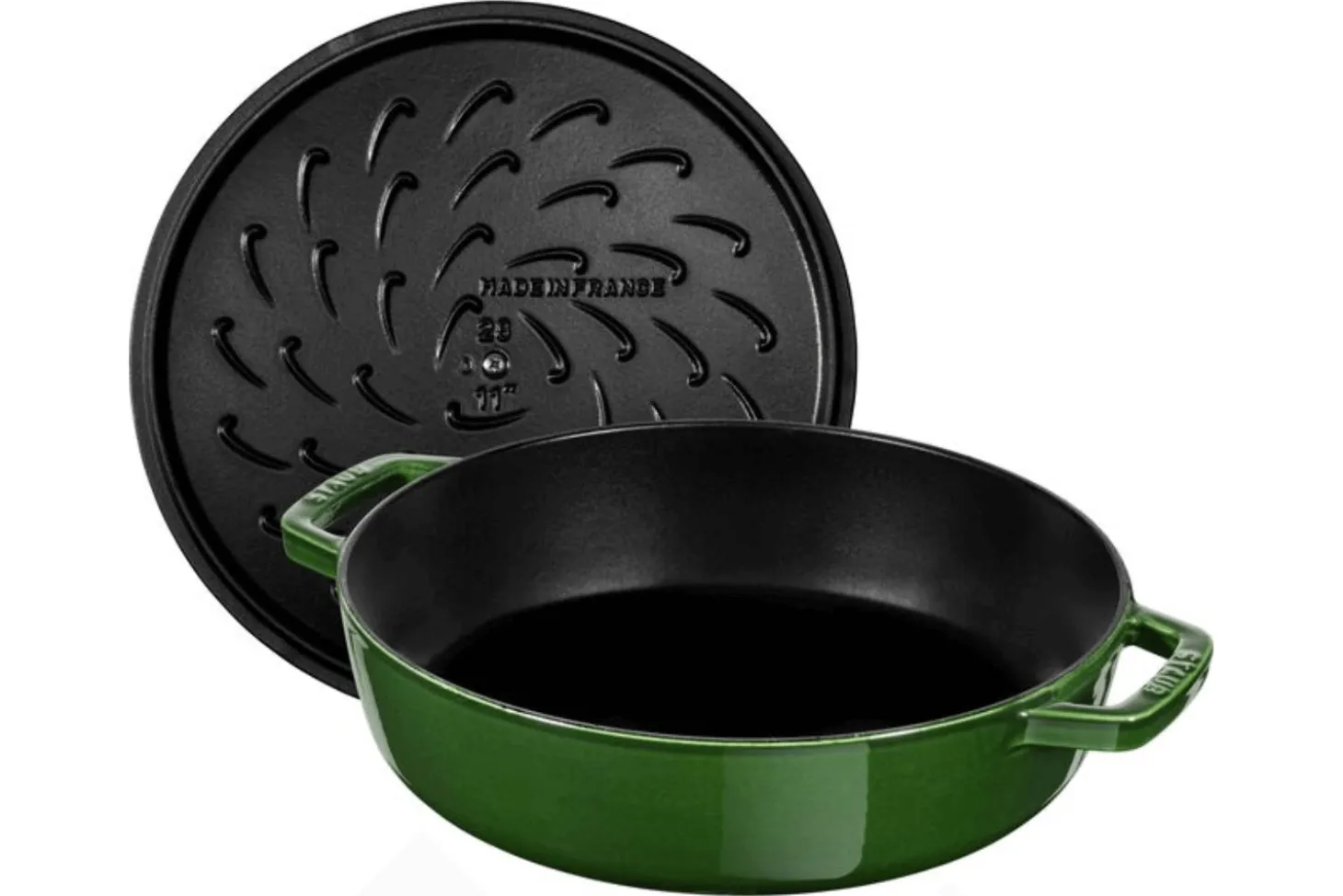 Sauteuse Staub Chistera en fonte émaillée basilic