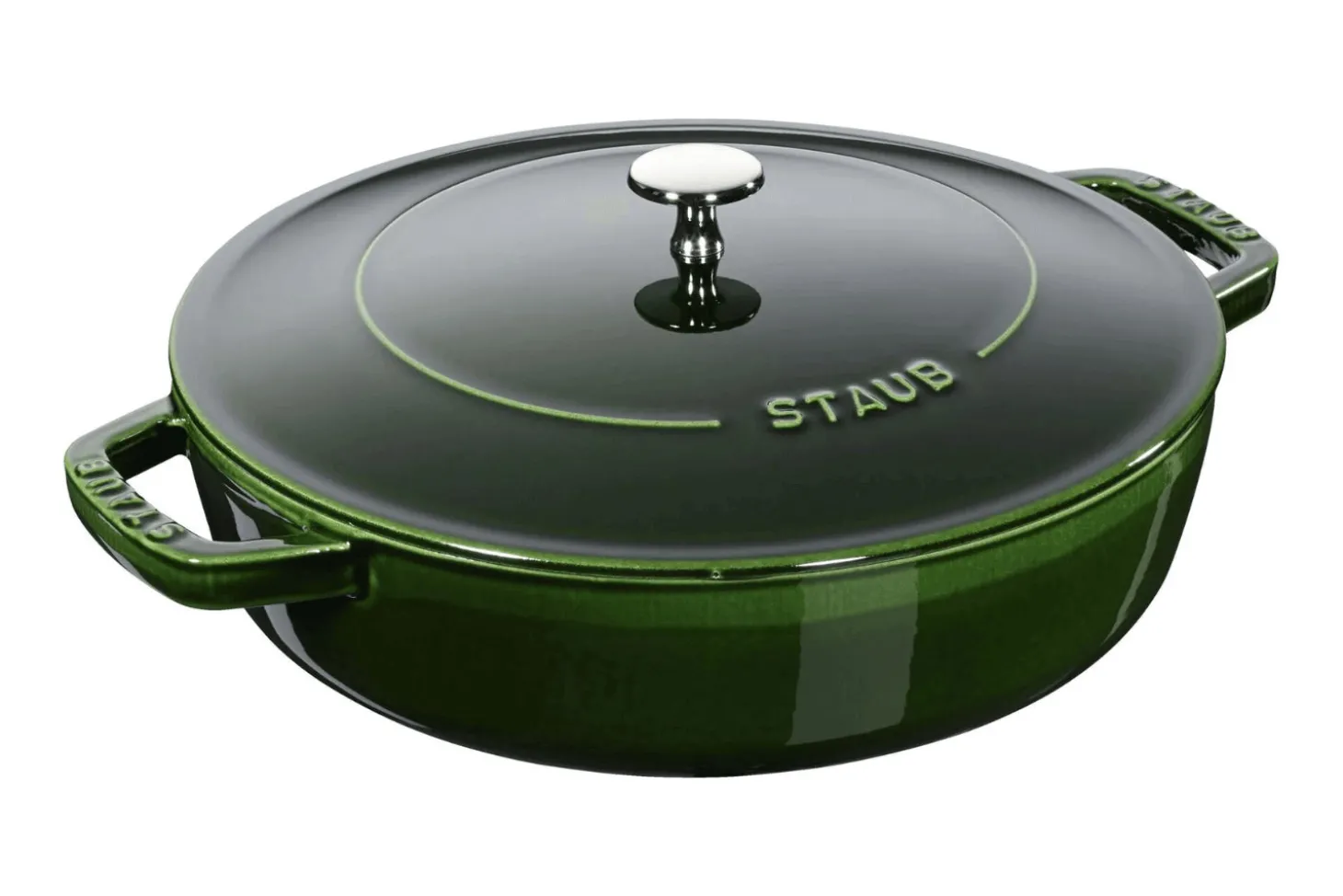 Sauteuse Staub Chistera en fonte émaillée basilic