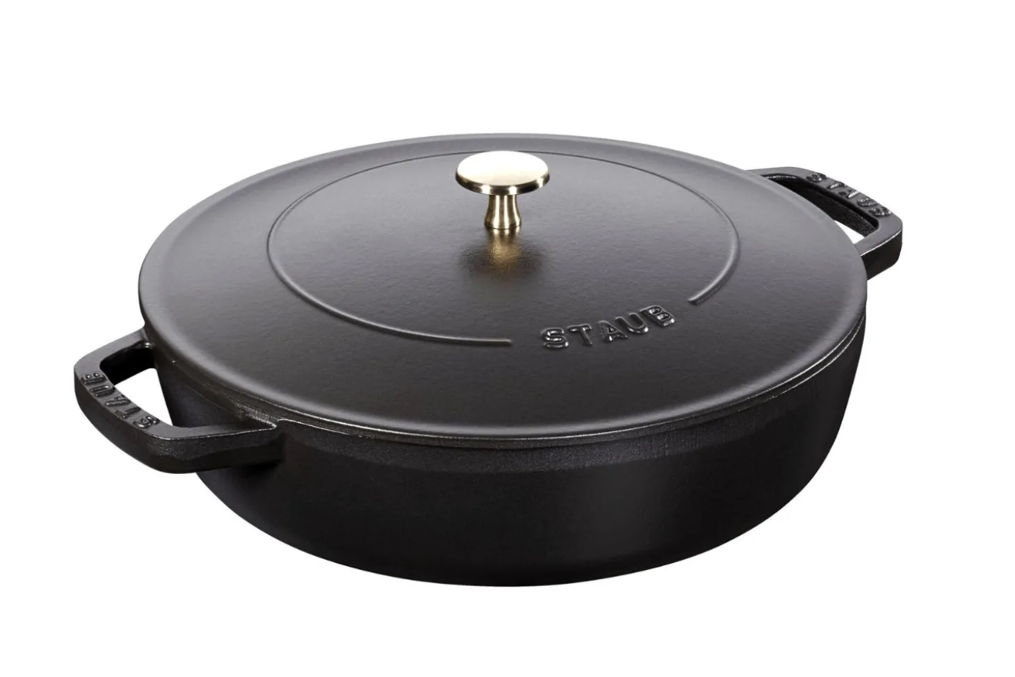Sauteuse Staub Chistera en fonte émaillée noir mat