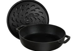 Sauteuse Staub Chistera en fonte émaillée noir mat