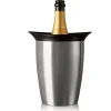 Seau refroidisseur à Champagne Vacu Vin en acier brossé