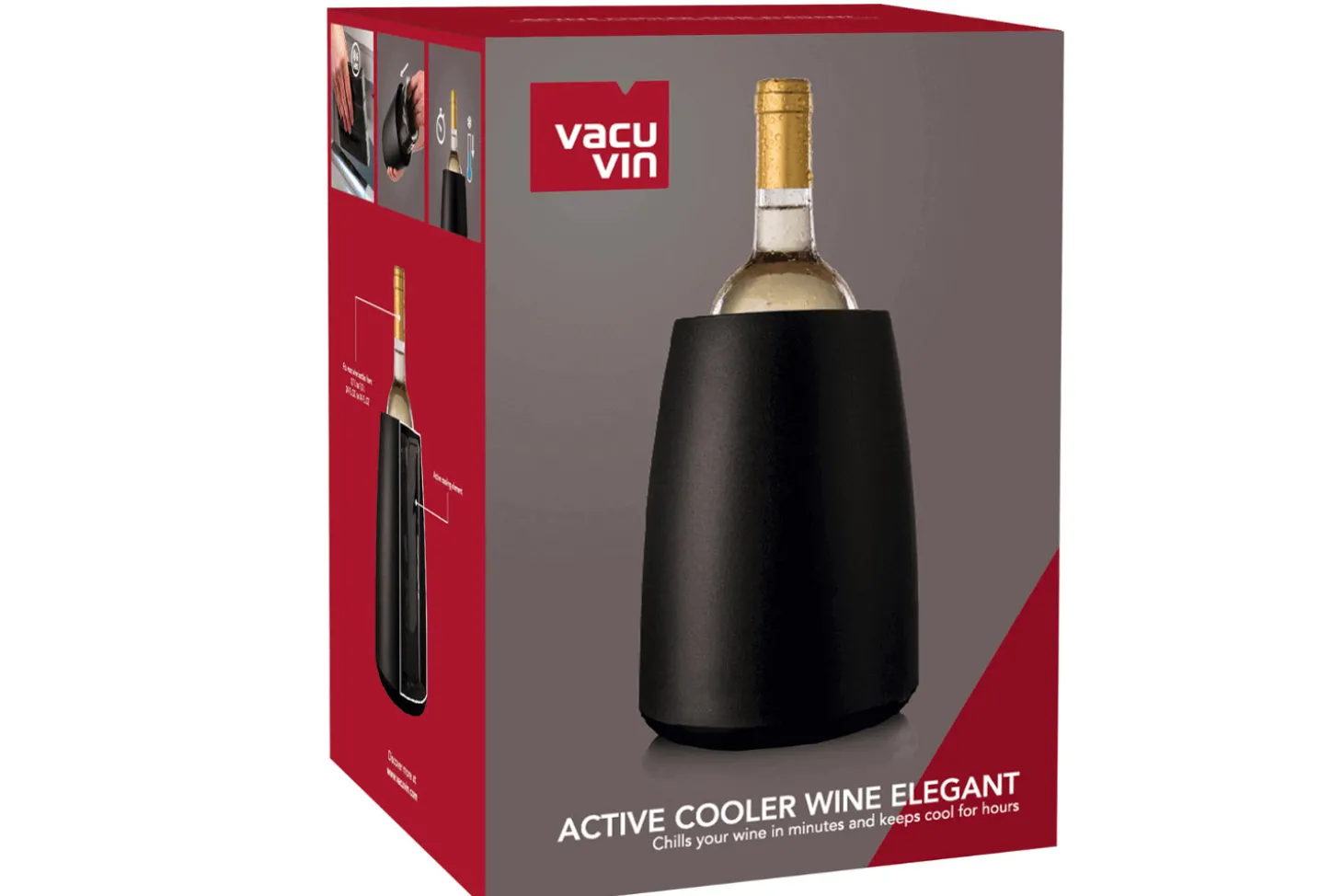 Seau refroidisseur à vin Vacu Vin noir