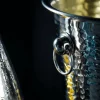 Seau à vin mousseux et à champagne Barcraft en acier inoxydable martelé