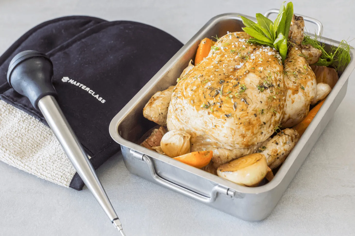 Seringue à marinade professionnelle MasterClass en inox et silicone