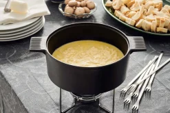 Service à fondue en fonte Mono anti-éclaboussures
