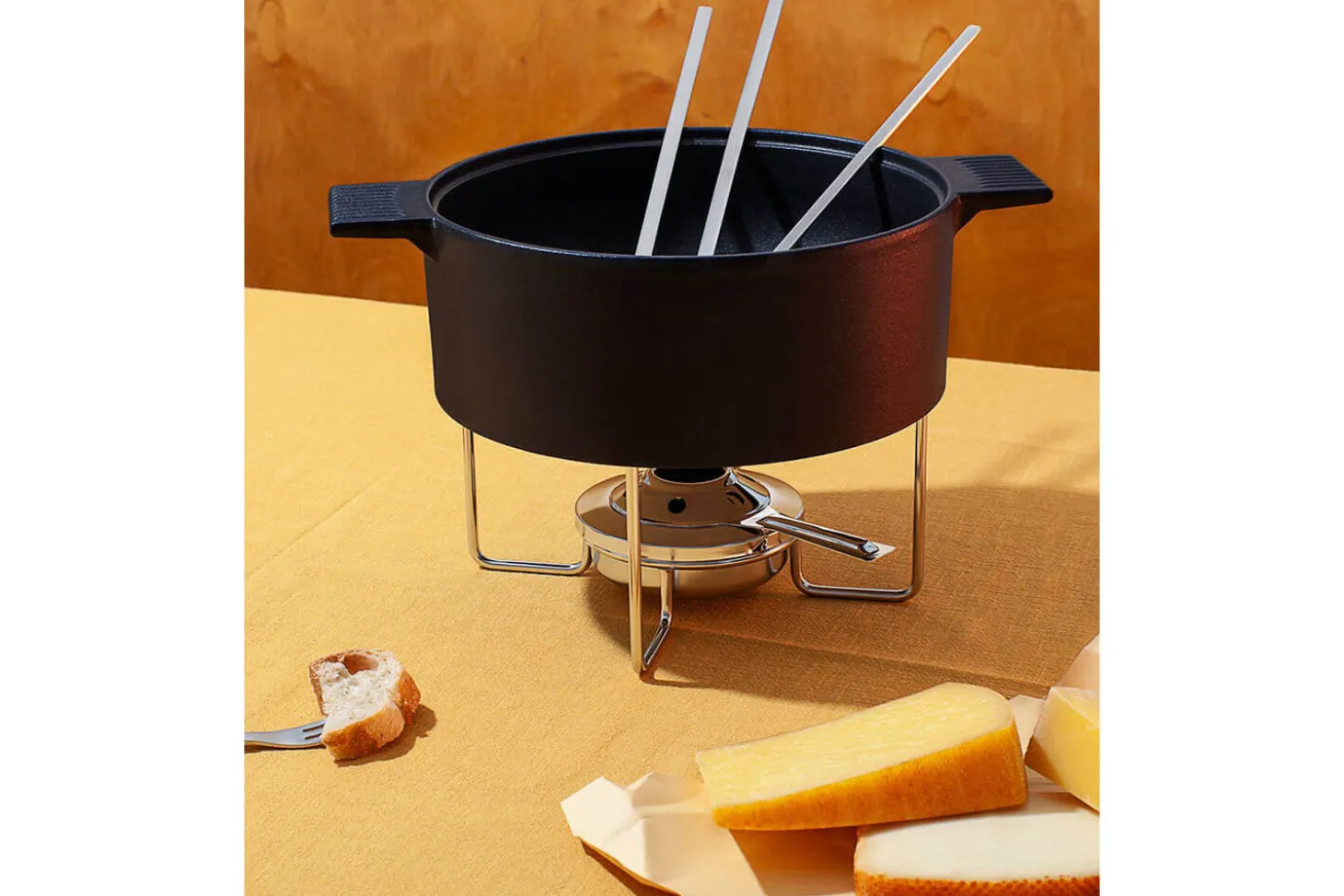 Service à fondue en fonte Mono anti-éclaboussures