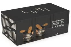 Service à raclette à la bougie Cookut Lumi Les Plus Brillantes services poêlons et spatules pour 2 - Argent onyx