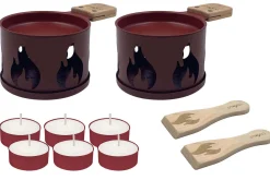 Service à raclette à la bougie Cookut Lumi édition limitée services poêlons et spatules pour 2