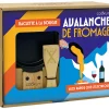 Service à raclette à la bougie Cookut Lumi pour 2 motif montagne noir - Avalanche de fromage