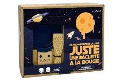 Service à raclette à la bougie Cookut Lumi pour 2 motif feuilles bleu - Ne promettez pas la Lune