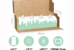 Set 2 boîtes pour cake/bûche Scrapcooking en carton kraft - 35x11x11cm