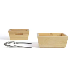 Set casse-noix Livoo avec 2 bols en bambou empilables