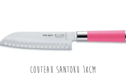 Set 2 couteaux Dick Pink Spirit office + santoku manche rose