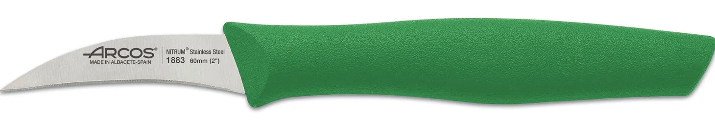Set 3 couteaux à légumes Arcos Nova lames acier NITRUM manche vert
