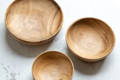 Set de 3 bols de service Artesà en bois d'acacia