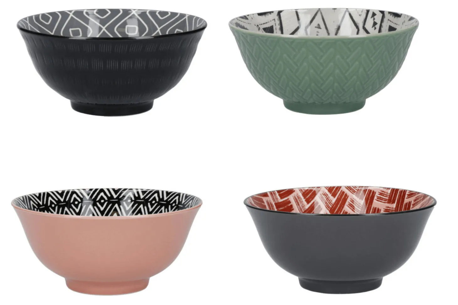 Set de 4 bols KitchenCraft en céramique Designed For Life diamètre 15cm