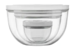 Set de 3 bols sous vide Zwilling Fresh & Save en verre borosilicate avec couvercle