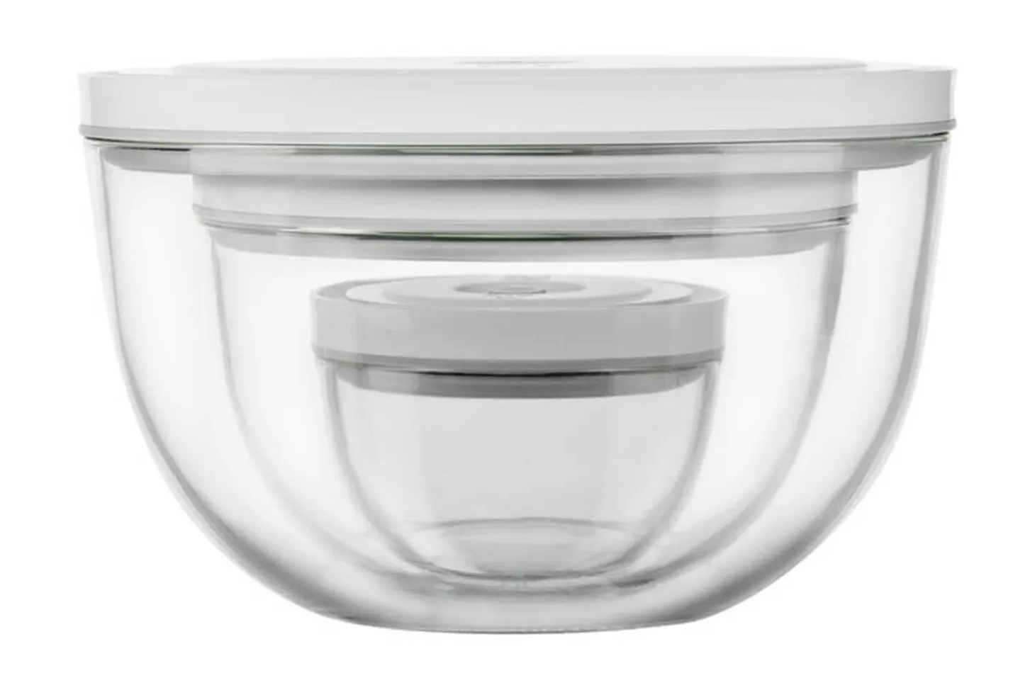 Set de 3 bols sous vide Zwilling Fresh & Save en verre borosilicate avec couvercle