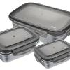 Set de 3 boîtes de conservation au frais Gefu Preppo en acier inox / polymère / silicone