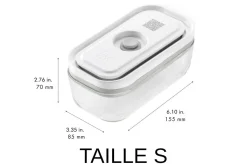 Set de 3 boîtes sous vide Zwilling Fresh & Save S/M/L en verre borosilicate
