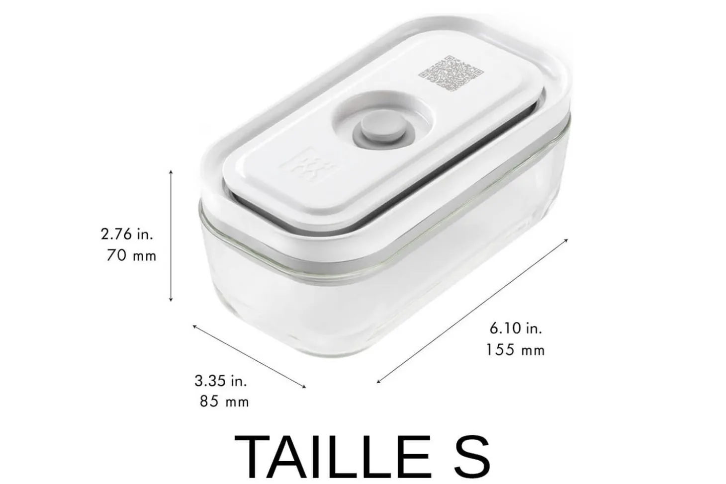 Set de 3 boîtes sous vide Zwilling Fresh & Save S/M/L en verre borosilicate