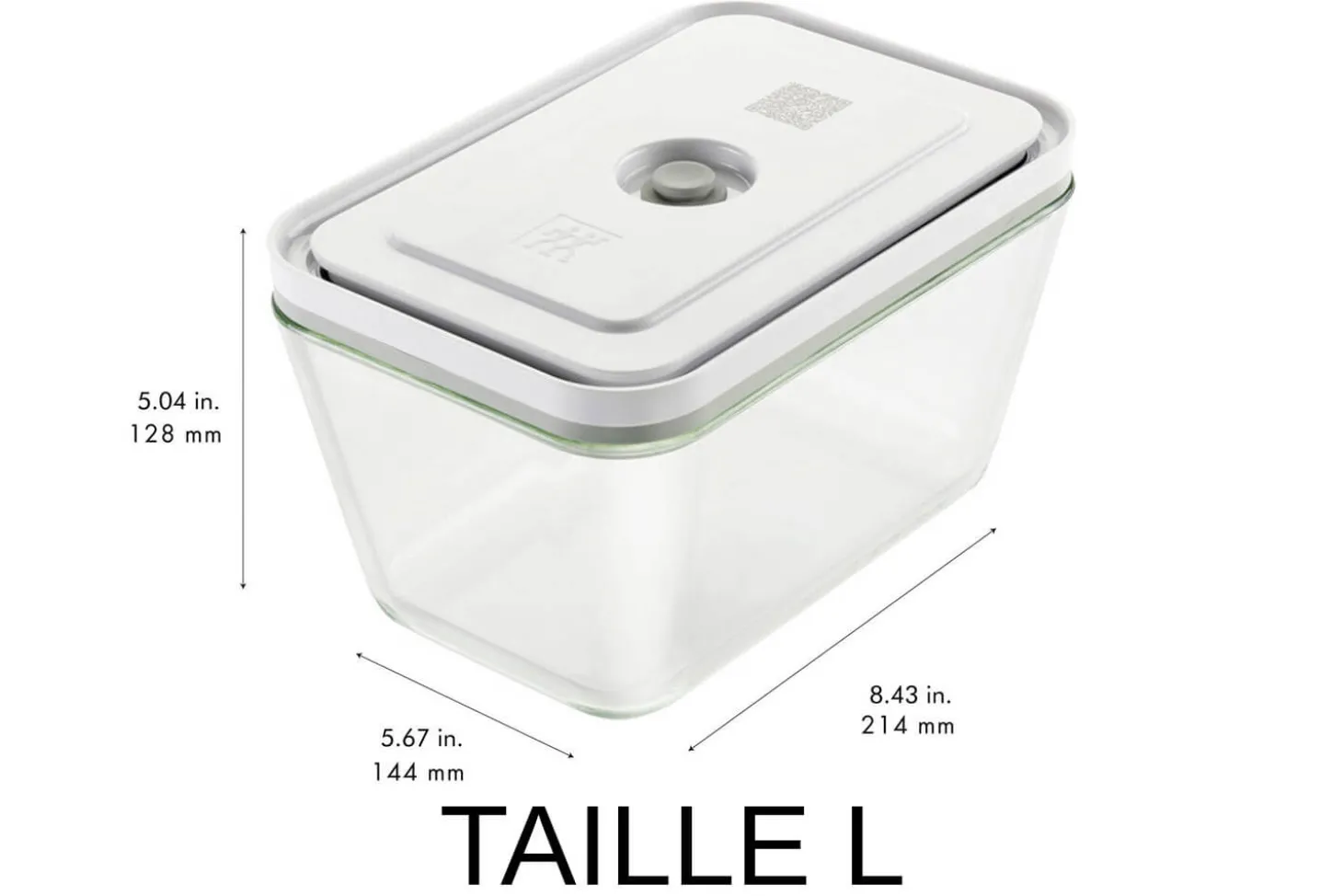 Set de 3 boîtes sous vide Zwilling Fresh & Save S/M/L en verre borosilicate
