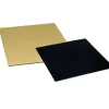 Set de 5 cartons carrés or/noir Patisdécor 28x28cm
