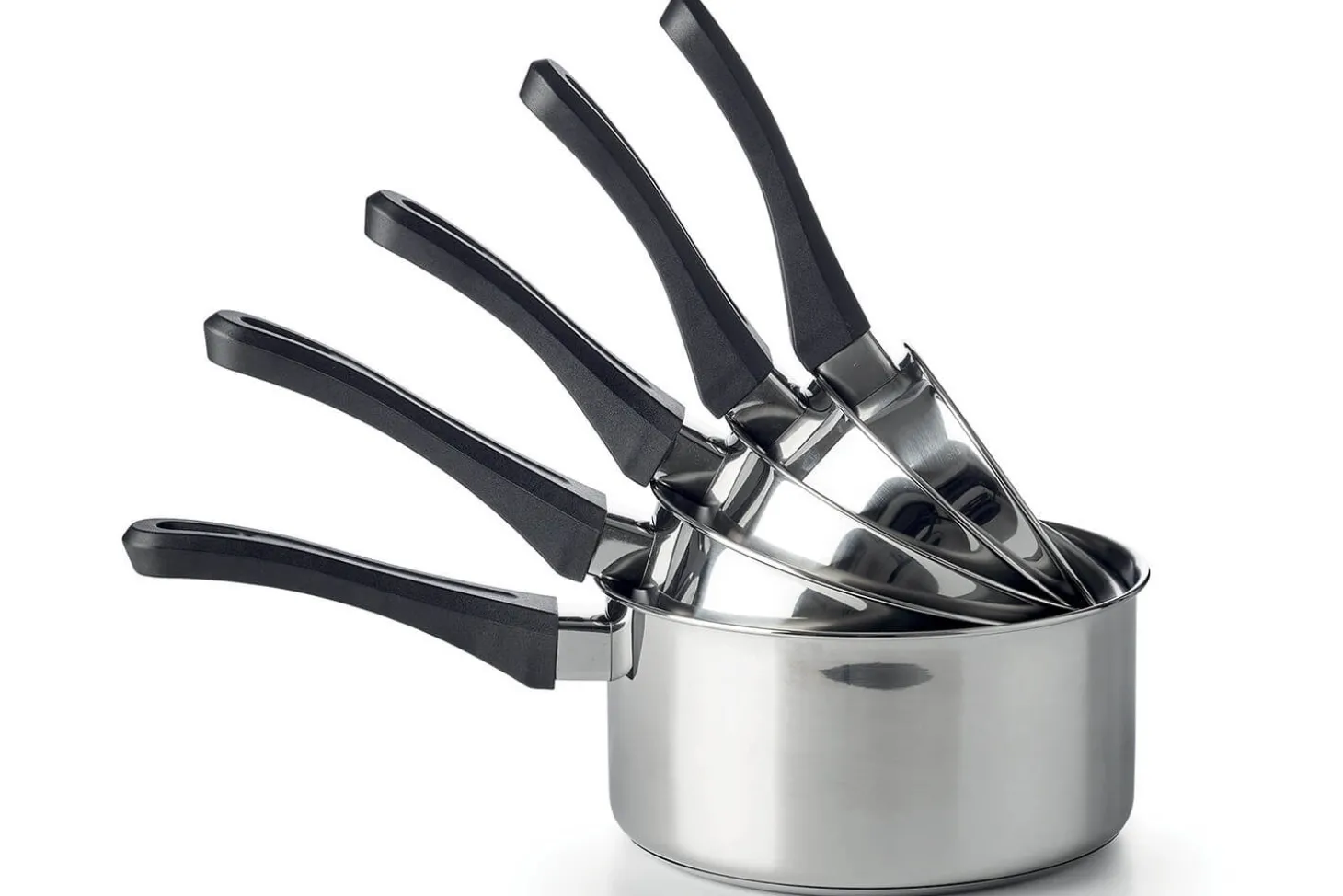 Set de 5 casseroles Beka Polo en acier inoxydable 18/10 et poignée en bakélite