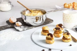 Set de 3 casseroles Cristel Castel'Pro en acier inoxydable 18/10 5 ply - 16, 18, 20cm