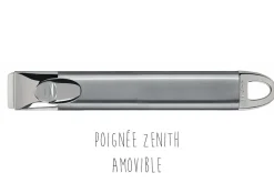 Set de 3 casseroles Cristel Casteline Amovible en inox 16 à 20cm - Poignée Zenith incluse