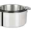 Set de 3 casseroles Cristel Mutine Amovible en inox 16 à 20cm - Poignée couleur incluse