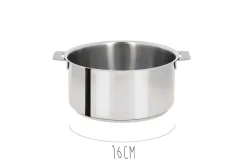 Set de 3 casseroles Cristel Mutine Amovible en inox 16 à 20cm - Poignée couleur incluse