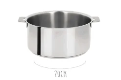 Set de 3 casseroles Cristel Mutine Amovible en inox 16 à 20cm - Poignée couleur incluse