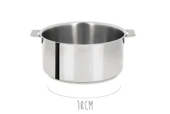 Set de 3 casseroles Cristel Mutine Amovible en inox 16 à 20cm - Poignée couleur incluse